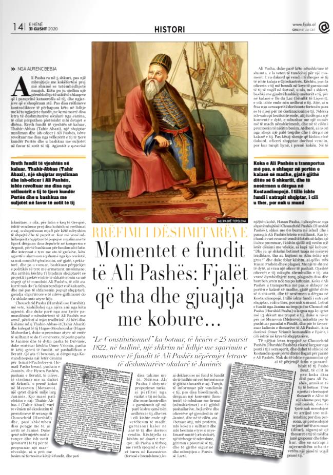 Gazeta Fjala, e hënë, 31 gusht 2020, f.14