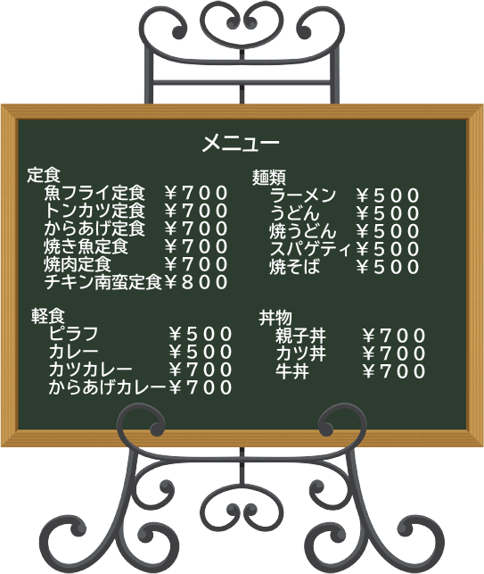 喫茶56　食事メニュー