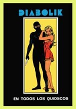 Cartolina spagnola di Diabolik