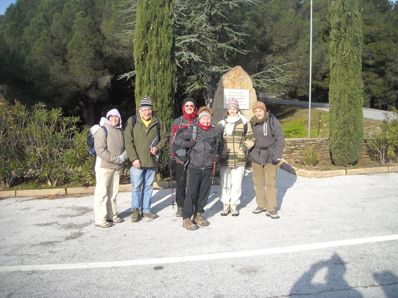 Le groupe au complet photographié par les gendarmes de Bormes