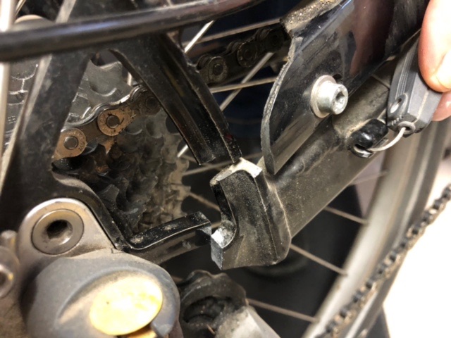 Gussknoten an einem Alu-Fahrrad gebrochen