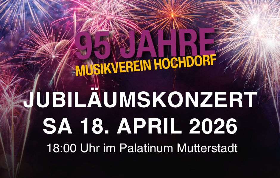 Kartenvorverkauf Jubiläumskonzert am 18. April 2026