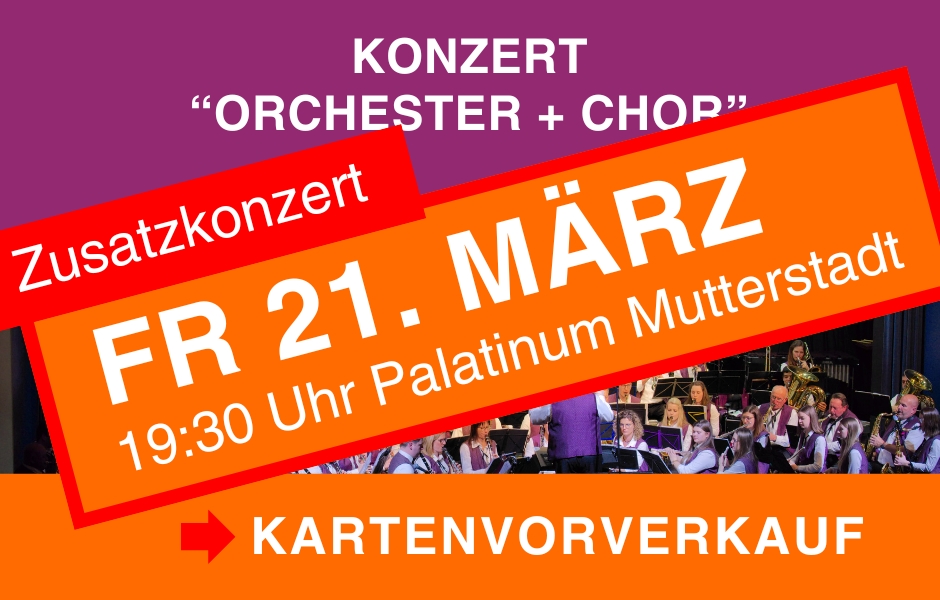 Zusatzkonzert am 21. März wegen riesiger Nachfrage!