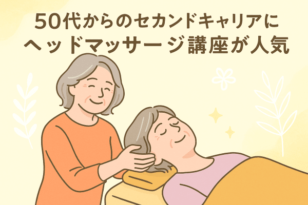 イメージ画像｜50代からのセカンドキャリアにヘッドマッサージ講座が人気