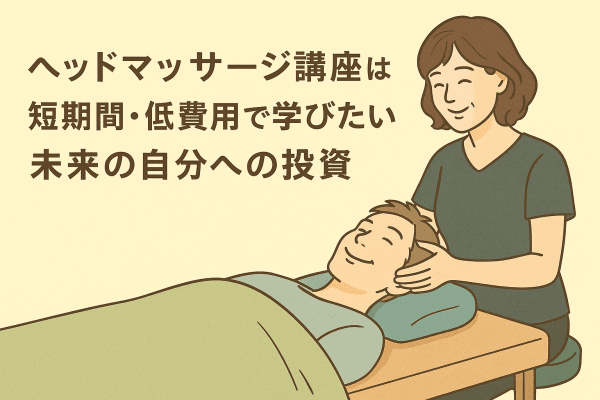 イメージ画像｜ヘッドマッサージ講座は「短期間・低費用で学びたい」未来の自分への投資