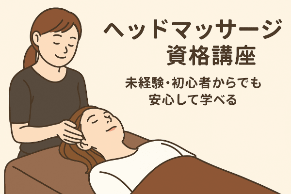 イメージ画像｜ヘッドマッサージ資格講座は、未経験・初心者からでも安心して学べる