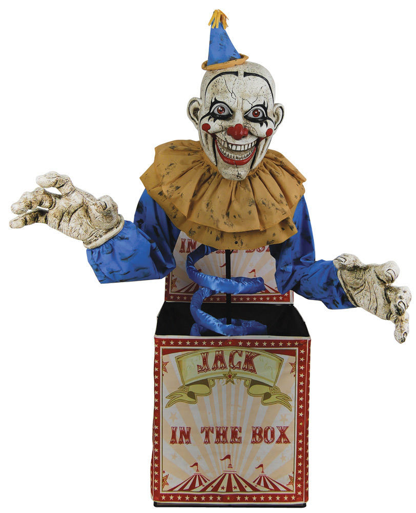 Horrorclown In Der Box Halloween Animatronic Dekoration Lebensgross Onlineshop Fur Halloween Deko Animierte Figuren Lebensgrosse Animatronics Und Gruselige Halloween Deko