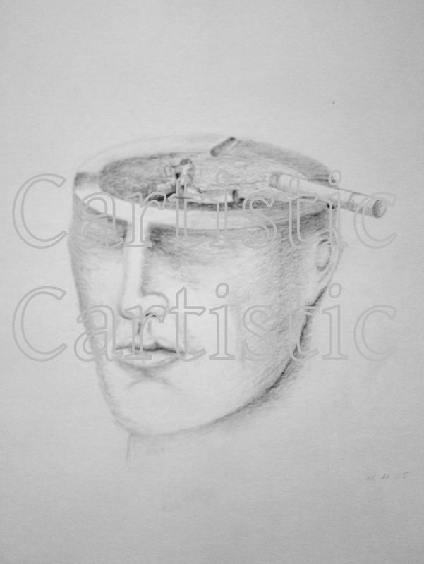 Asche aufs Haupt - Bleistift, 42cm x 60cm