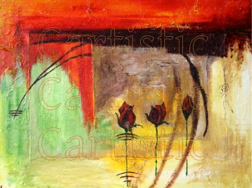 Rose - Acryl, 40cm x 50cm