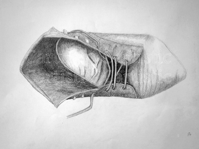 Gerissen - Graphit, 42cm x 60cm