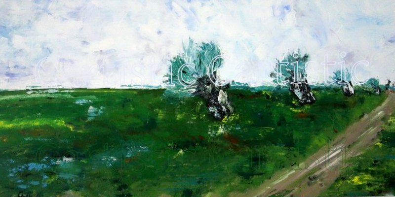 Landschaft - Acryl - gespachelt, 50cm x 100cm