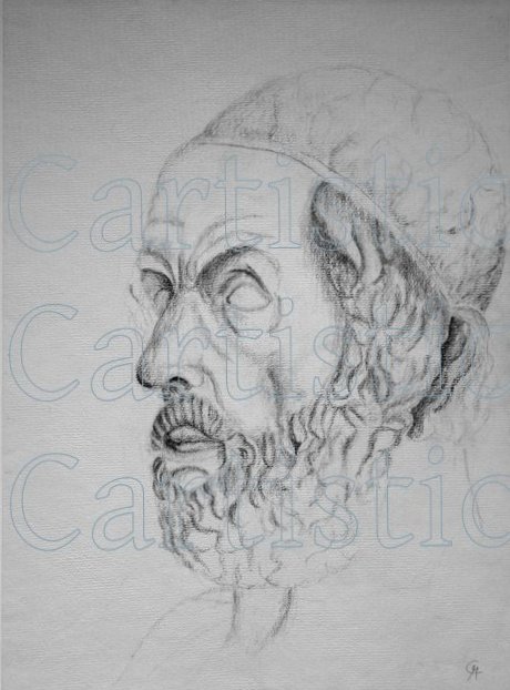 Homer - Bleistift, 30cm x 42cm