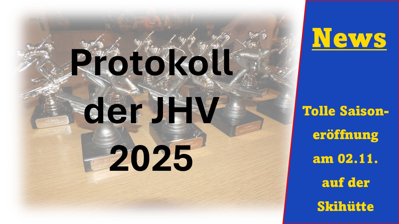 Protokoll der JHV 2025