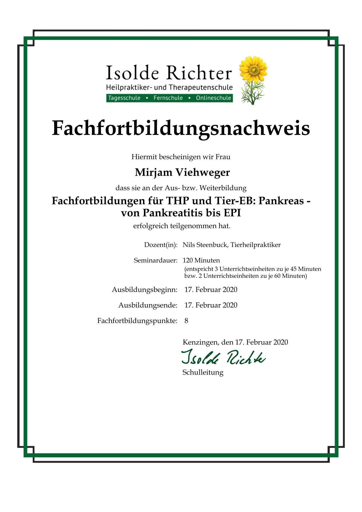 Zertifikat: Von Pankreatitis bis EPI