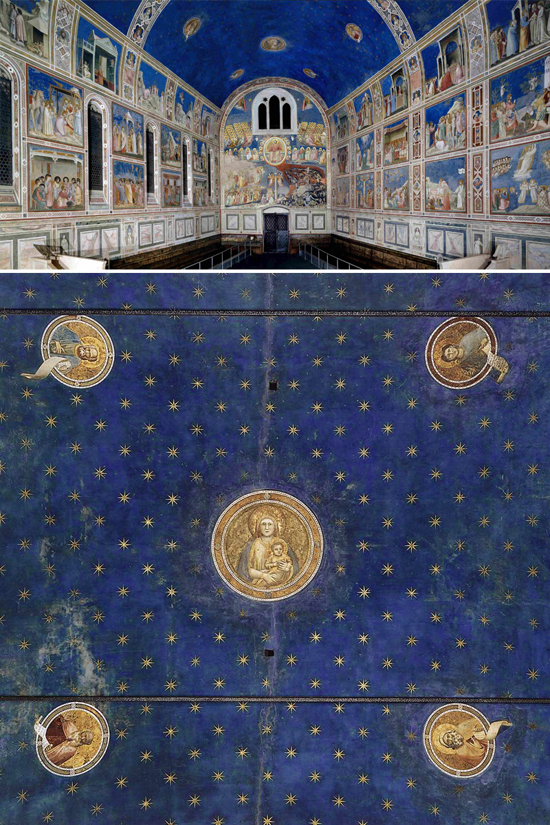 Soprattutto grandi maestri come Giotto. (In foto: affresco nella Cappella degli Scrovegni, Padova. (1300 c.ca).