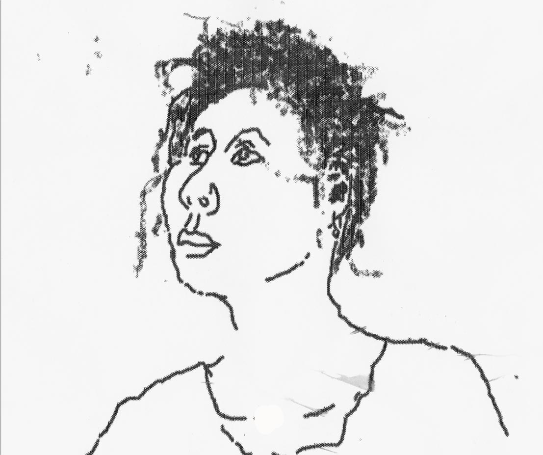 Portrait L. , Mauszeichnung, 1999