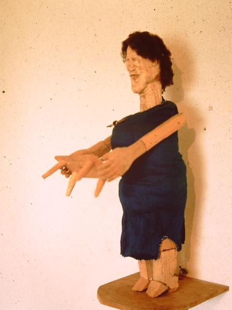 Hausfrau, Holz/Textil, 45cm, 1985