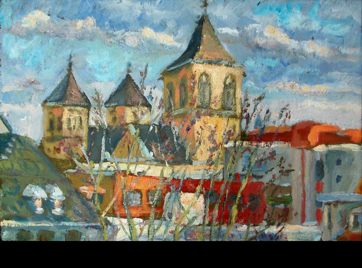 St. Kunibert, 30 x 20 cm, Öl auf Holz, 2007