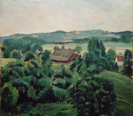 Bei Voiswinkel, 50 x 40 cm, Öl auf Hartfaser, 1988