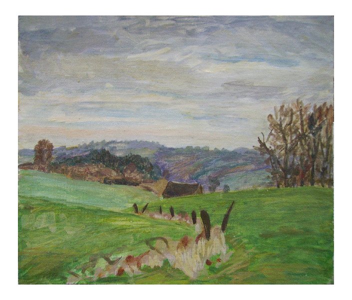 Bei Ommerborn, 30 x 20, Eitempera auf Pappe, 1987