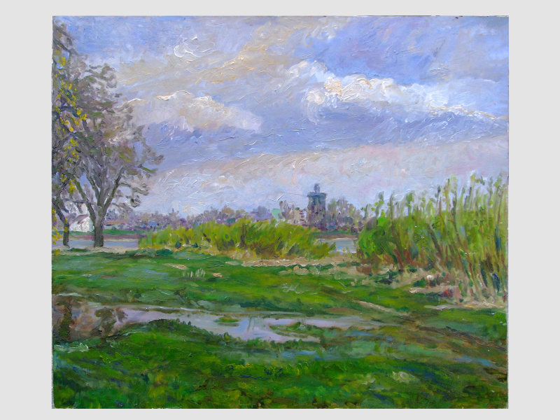 Niehl, 45 x 35 cm, Öl auf Pappe, 1992