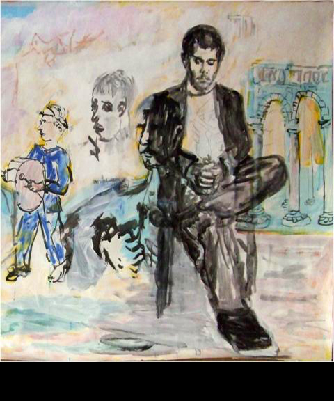  Korkut Elbay, Acryl auf Papier, 100x150cm, 2012