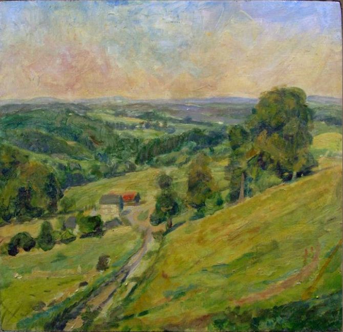 Breibach, 45 x 50 cm, Eitempera auf Holz, 1987