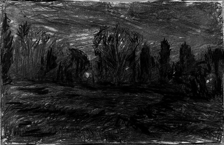 Kalkofen, 90 x 60 cm, Kohle auf Papier, 2021