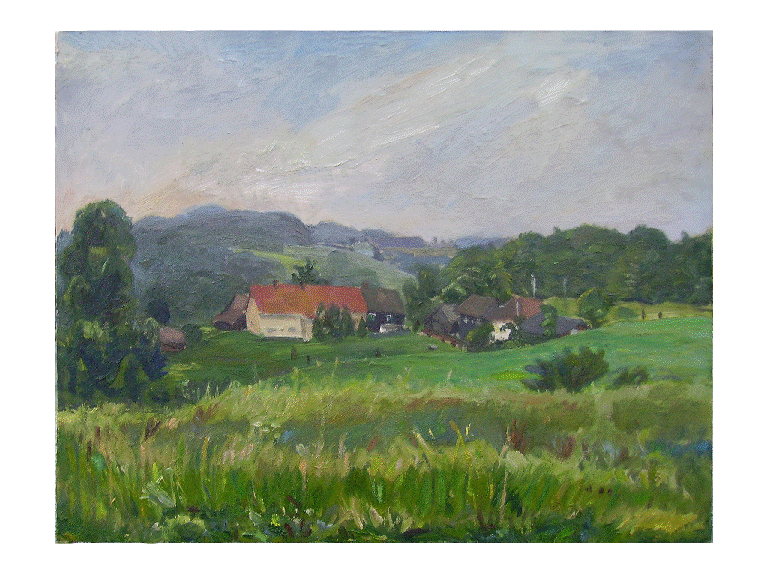 Unterthal, 50  x 30 cm, Öl auf Pappe, 1986