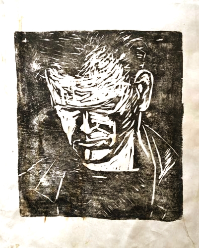 Peter John, Holzschnitt, 1987