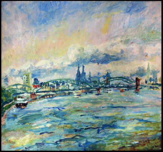 Bei Rodenkirchen, 20 x 30 cm, Öl auf Pappe, 1998