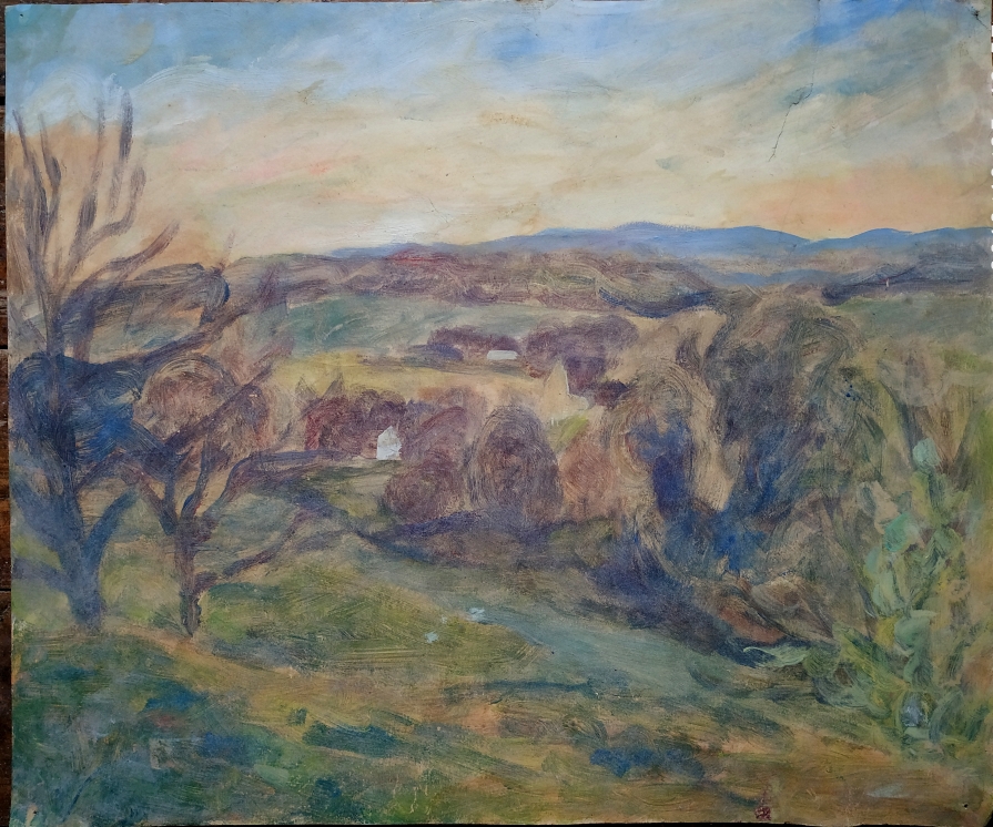 Eisenkaule, 30 x 45 cm, Eitempera auf Papier, 1988