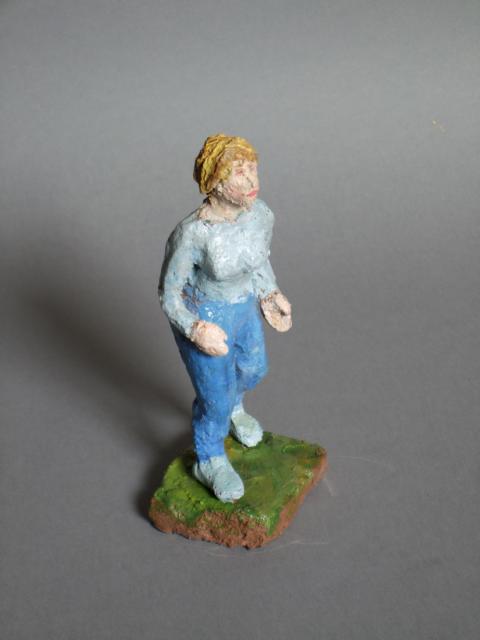 Joggerin, Ungebrannter Ton, Leinöl, 30 cm, 2013