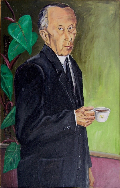 Adenauer, Acryl auf Hartfaser, 100x 130cm, 1983