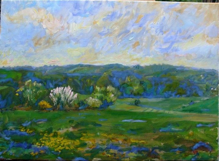 Unterblissenbach, 50 x 80 cm, Eitempera, Acryl  & Öl auf Leinwand, 2010