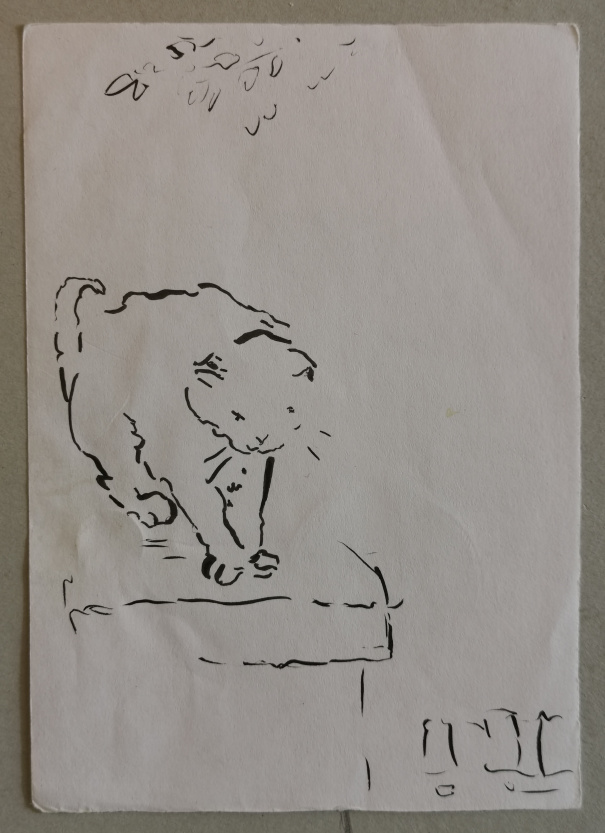 Kater Tigger am Rathenauplatz, Tusche, 2005