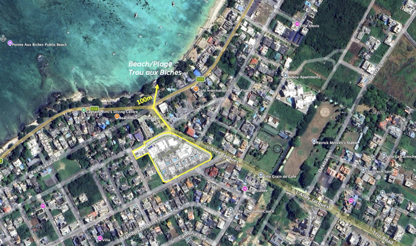 new program of villas PDS Laelia in trou aux biches Mauritius near the beach..