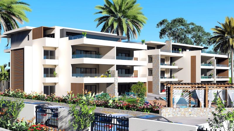   Nouveau programme d'appartements et penthouses Les Jardins d'HERMES en R+2 à grand baie pereybère by Jinvesty Ile Maurice 