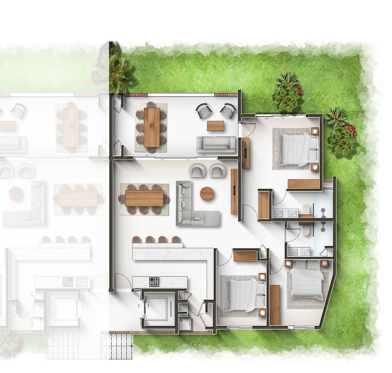 AZULINA appartements et penthouses G+2 haut de gamme vue mer à pointe aux biches nord île Maurice