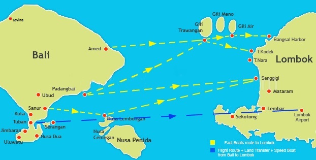 Lovina to Gili Islands or Lombok, travel info by Bali Surya Tours Lovina