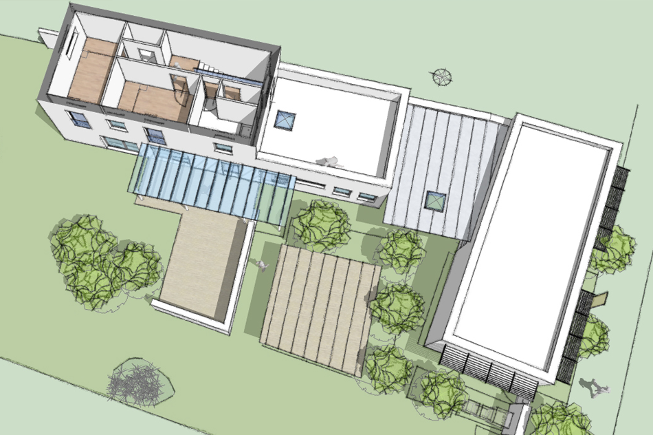 Einfamlienhaus und Büro in Ladendorf; Bauherr: privat; Baubeginn : 05/2015; Fertigstellung: 06/2016