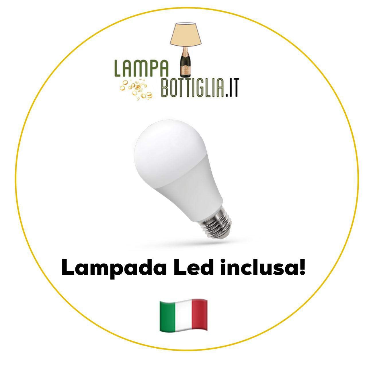 Kit Portalampada Per Bottiglie E27 - 2 Pezzi, Con Interruttore E Spina, Trasforma Bottiglie In Lampade DIY