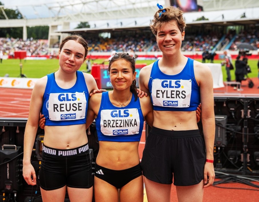 3x800m, zufriedene Gesichter im Ziel