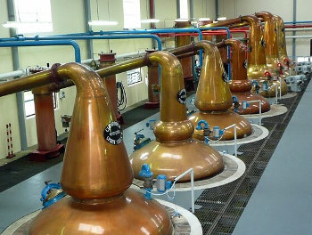 グレンフィディック蒸留所の蒸留釜