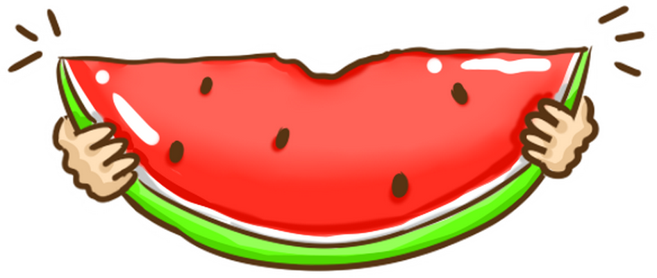 pastèque - fruit - alimentation - smiley émoticône émoji cartoon clipart illustration - artémotic