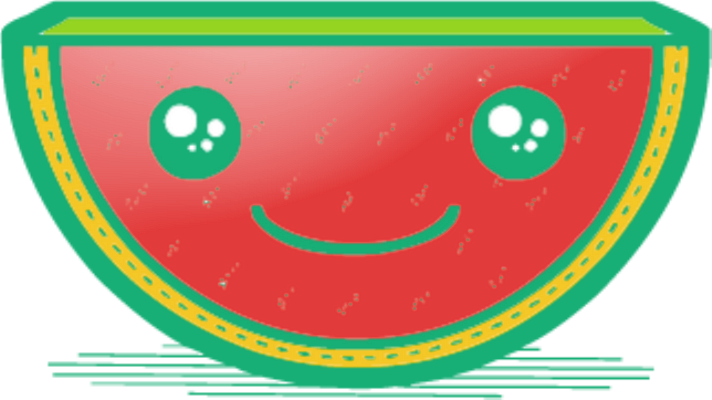 pastèque - fruit - alimentation - smiley émoticône émoji cartoon clipart illustration - artémotic