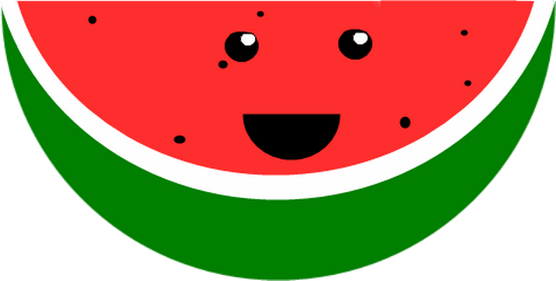 pastèque - fruit - alimentation - smiley émoticône émoji cartoon clipart illustration - artémotic