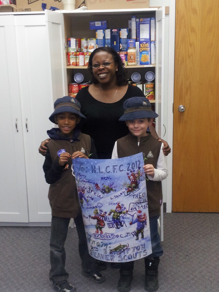 Donation to Heart Lake Community Food Cupboard - Dec. 12, 2012