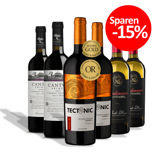 6-er Weinpaket bis 75 Euro |  Geschnek-Tipp für Weinkenner, Gourmets und für Sie persönlich!