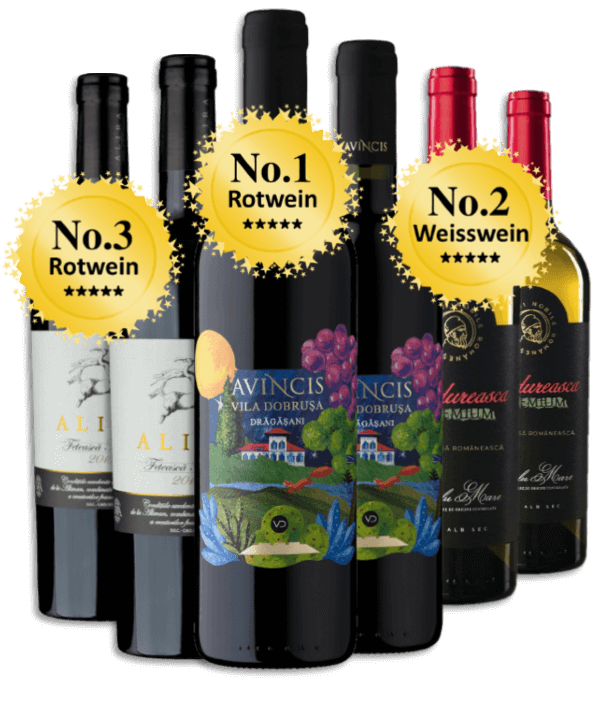 6-er Weinpaket Bestseller 2023 online kaufen - TOP Weine aus Rumänien